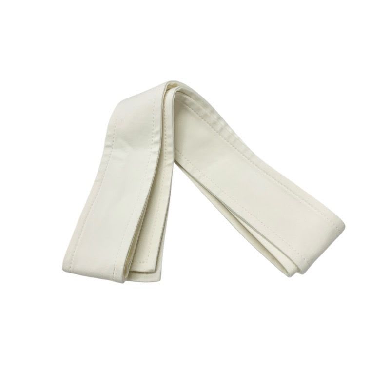 Hermes Dress Cotton White Half Zip Ture Hardware Belt Short Sleeve