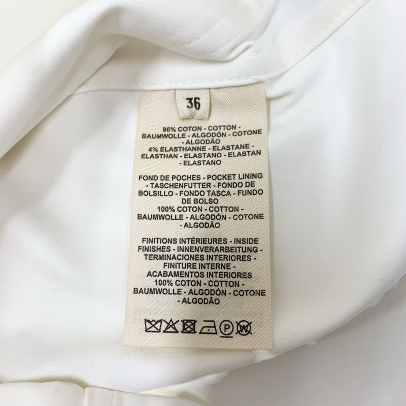 Hermes Dress Cotton White Half Zip Ture Hardware Belt Short Sleeve