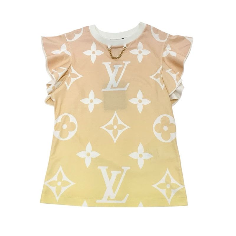 Louis Vuitton Sunrise Monogram Top Cotton Orange Gradient T-Shirt
