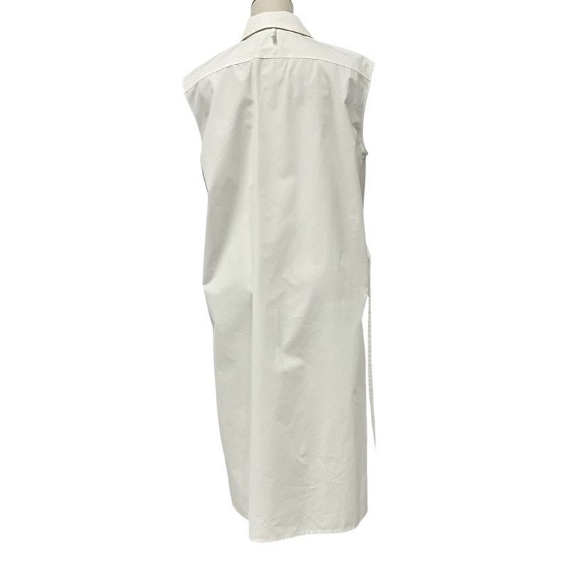 Hermes Dress Cotton White Embroidery Shirt Sleeveless