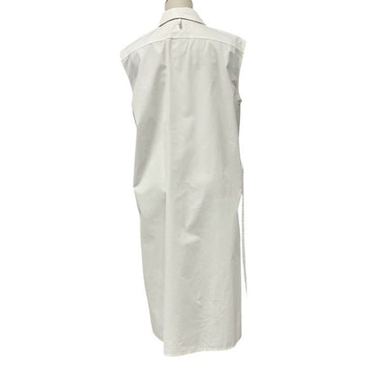 Hermes Dress Cotton White Embroidery Shirt Sleeveless