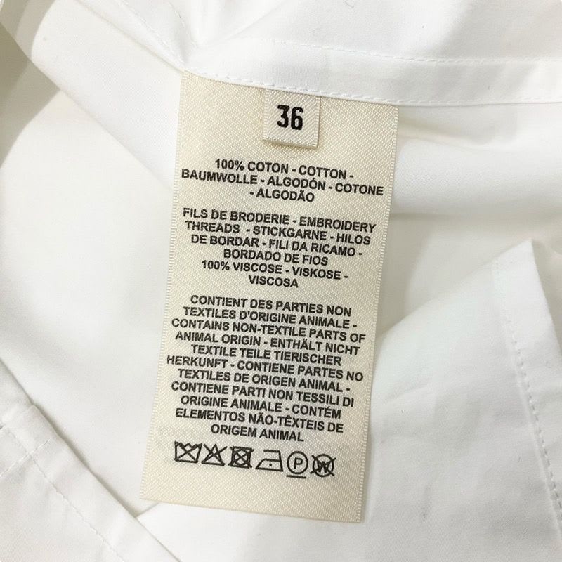 Hermes Dress Cotton White Embroidery Shirt Sleeveless