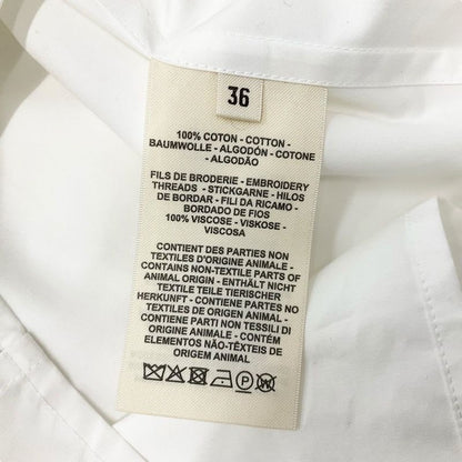 Hermes Dress Cotton White Embroidery Shirt Sleeveless