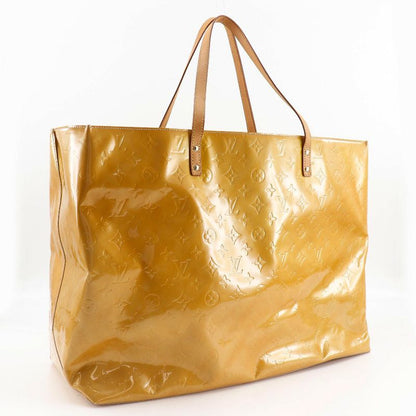 Louis Vuitton Reed GM Boston Bag M91140 Monogram Vernis Beige Th0021 Ladies