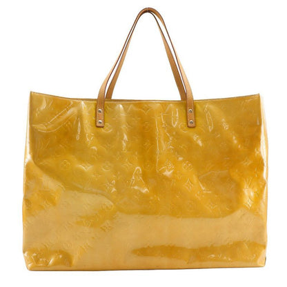 Louis Vuitton Reed GM Boston Bag M91140 Monogram Vernis Beige Th0021 Ladies