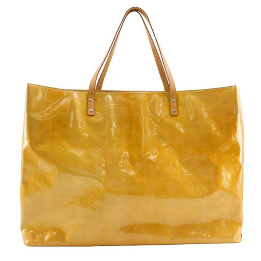 Louis Vuitton Reed GM Boston Bag M91140 Monogram Vernis Beige Th0021 Ladies