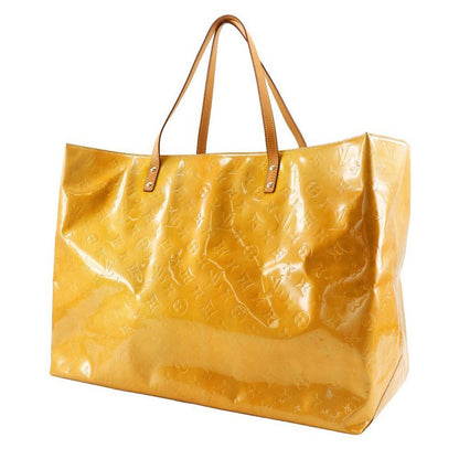 Louis Vuitton Reed GM Boston Bag M91140 Monogram Vernis Beige Th0021 Ladies