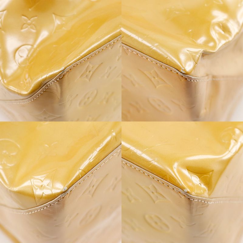 Louis Vuitton Reed GM Boston Bag M91140 Monogram Vernis Beige Th0021 Ladies