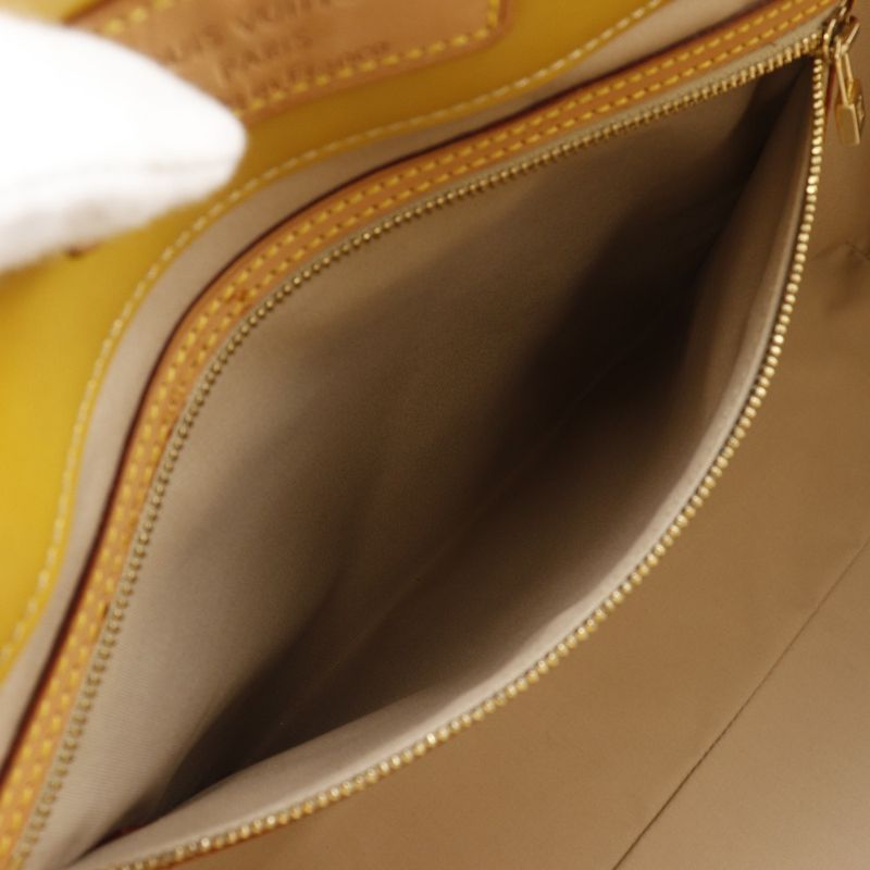 Louis Vuitton Reed GM Boston Bag M91140 Monogram Vernis Beige Th0021 Ladies