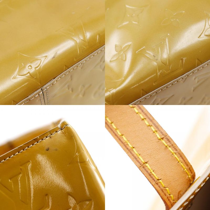 Louis Vuitton Reed GM Boston Bag M91140 Monogram Vernis Beige Th0021 Ladies