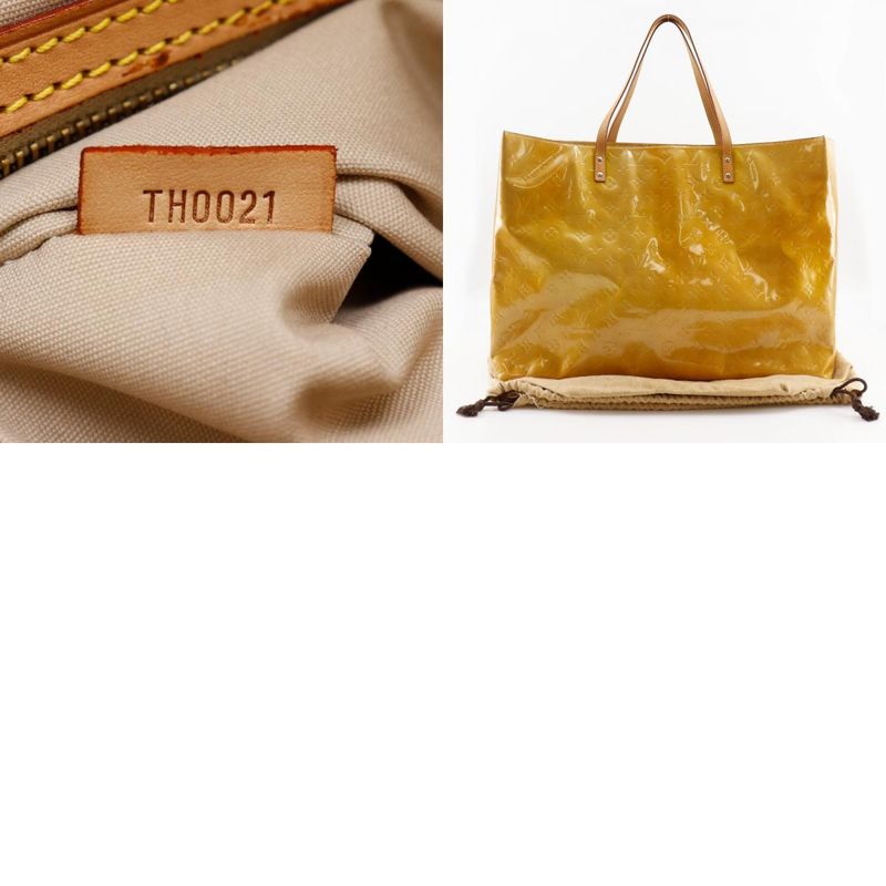 Louis Vuitton Reed GM Boston Bag M91140 Monogram Vernis Beige Th0021 Ladies