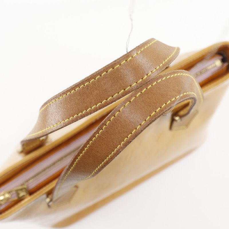 Louis Vuitton Houston M91054 Monogram Vernis Rose Yellow Th0939 Ladies Tote Bag