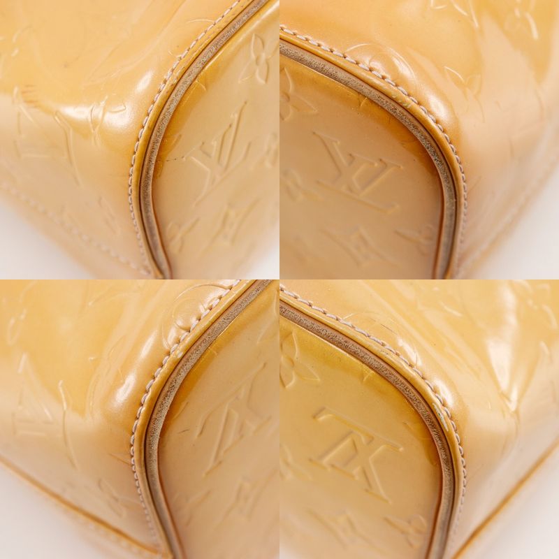 Louis Vuitton Houston M91054 Monogram Vernis Rose Yellow Th0939 Ladies Tote Bag