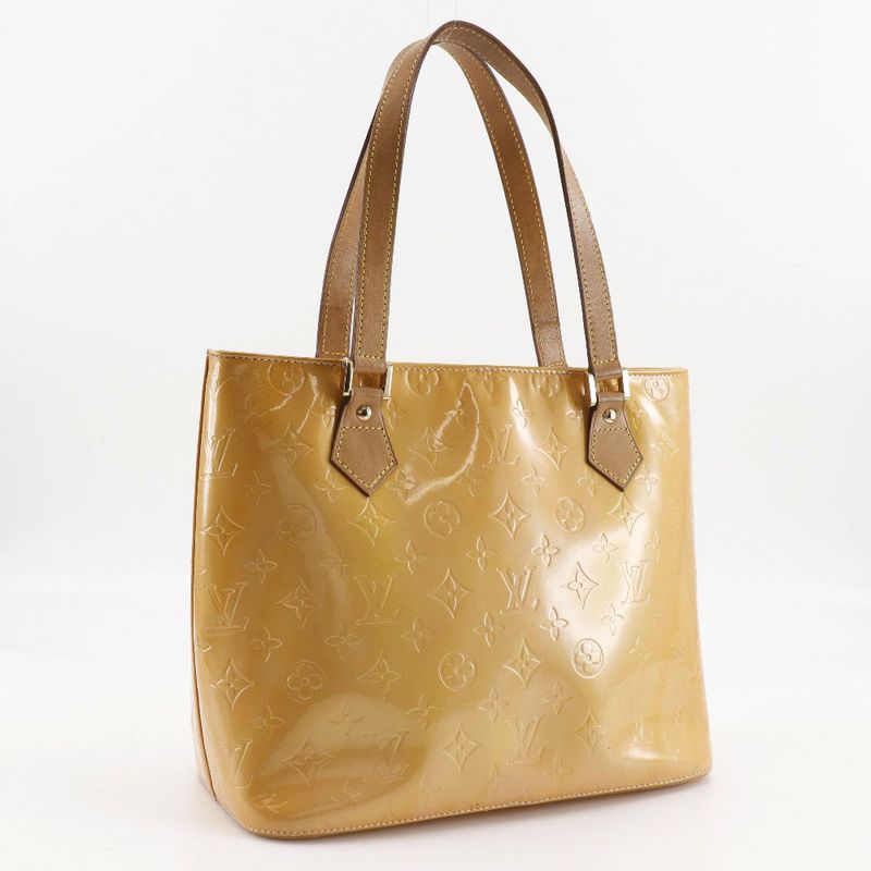 Louis Vuitton Houston M91054 Monogram Vernis Rose Yellow Th0939 Ladies Tote Bag
