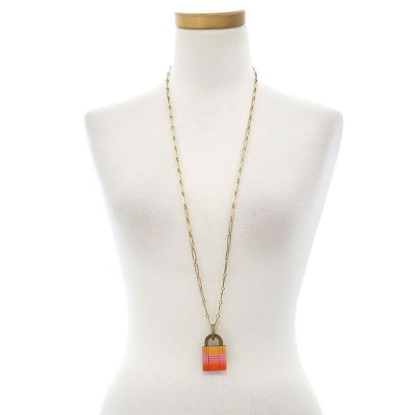 Hermes Amulet Cadenas Necklace [rank B