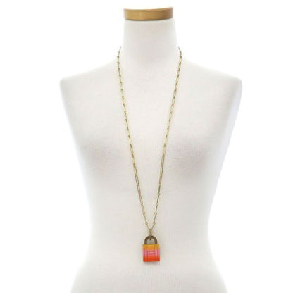 Hermes Amulet Cadenas Necklace [rank B