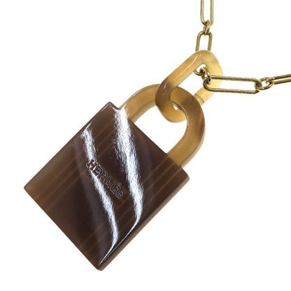 Hermes Amulet Cadenas Necklace [rank B