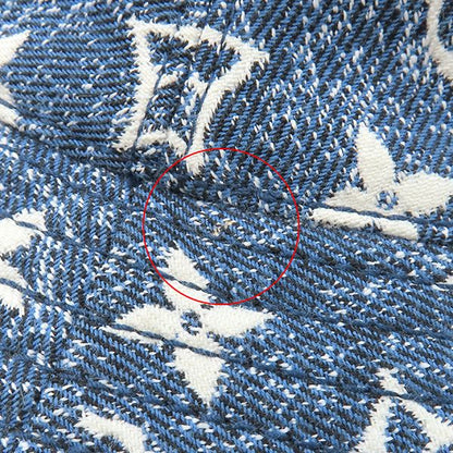 Louis Vuitton Hat Bob Denim Hat Nylon Cotton Acrylic Blue M Gold Hardware Blue