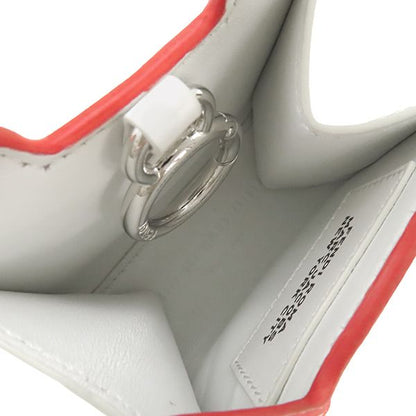 Fendi Shoulder Bag Bustina Bunny Leather Red X White Silver Hardware Marc