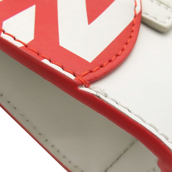 Fendi Shoulder Bag Bustina Bunny Leather Red X White Silver Hardware Marc