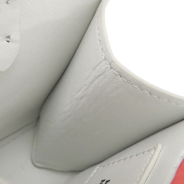 Fendi Shoulder Bag Bustina Bunny Leather Red X White Silver Hardware Marc