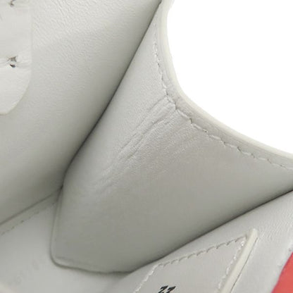 Fendi Shoulder Bag Bustina Bunny Leather Red X White Silver Hardware Marc