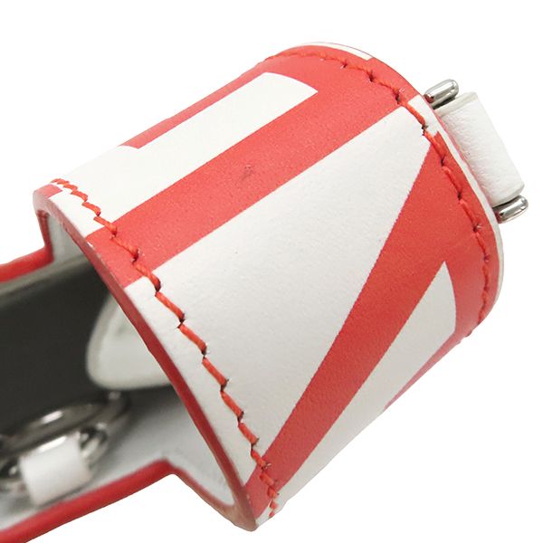 Fendi Shoulder Bag Bustina Bunny Leather Red X White Silver Hardware Marc