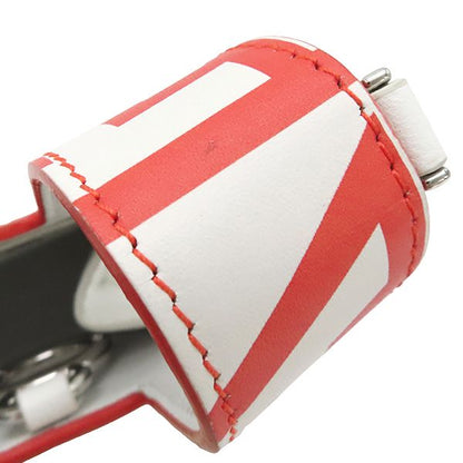 Fendi Shoulder Bag Bustina Bunny Leather Red X White Silver Hardware Marc