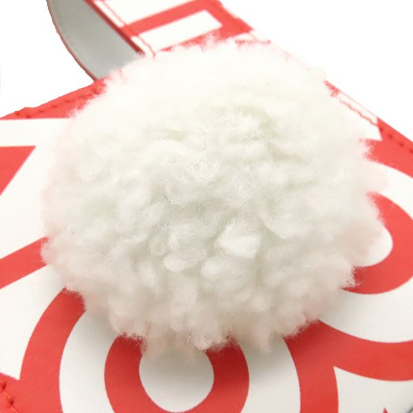 Fendi Shoulder Bag Bustina Bunny Leather Red X White Silver Hardware Marc