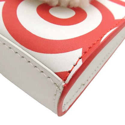 Fendi Shoulder Bag Bustina Bunny Leather Red X White Silver Hardware Marc