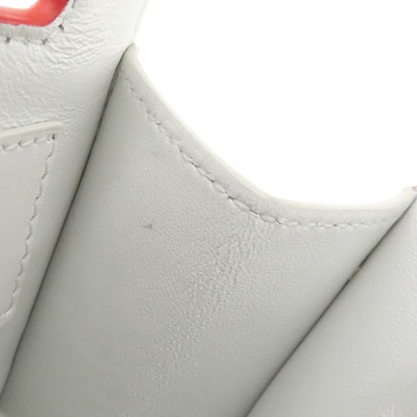 Fendi Shoulder Bag Bustina Bunny Leather Red X White Silver Hardware Marc