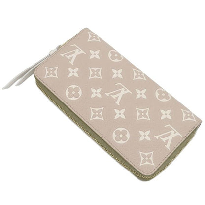 Louis Vuitton Long Wallet Zippy Wallet Monogram Empreinte Khaki×beige Gold
