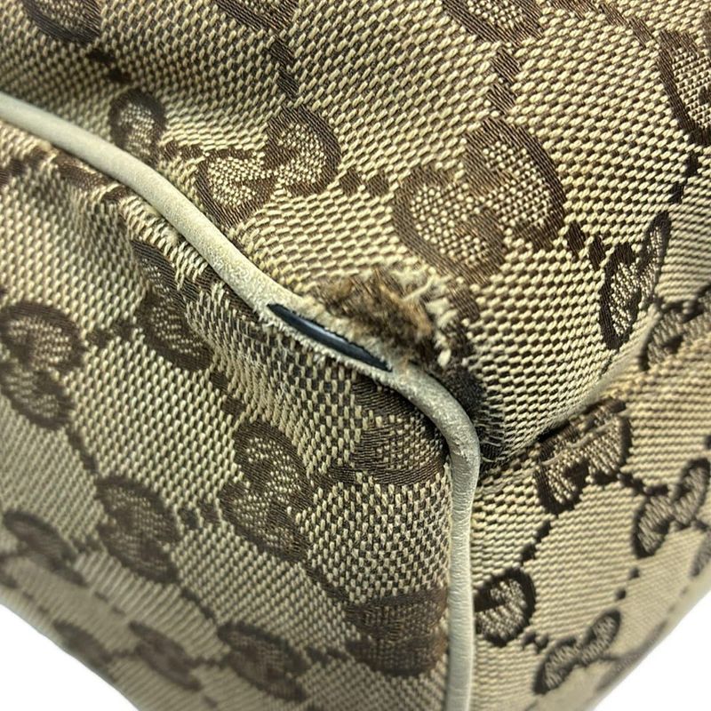 Gucci Tote Bag Sookie GG Pattern 211944 Beige Dark Brown And Ivory Leather