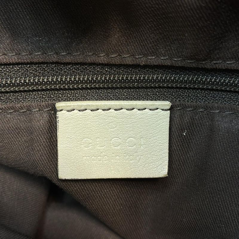 Gucci Tote Bag Sookie GG Pattern 211944 Beige Dark Brown And Ivory Leather