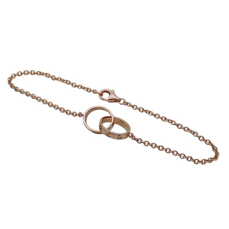 Cartier Bracelet Ladies Brand 750pg Baby Love Pink Gold Jewelry Polished
