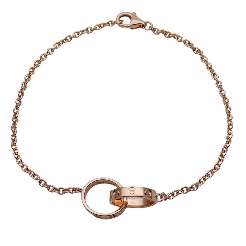 Cartier Bracelet Ladies Brand 750pg Baby Love Pink Gold Jewelry Polished