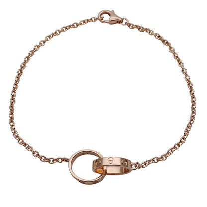 Cartier Bracelet Ladies Brand 750pg Baby Love Pink Gold Jewelry Polished