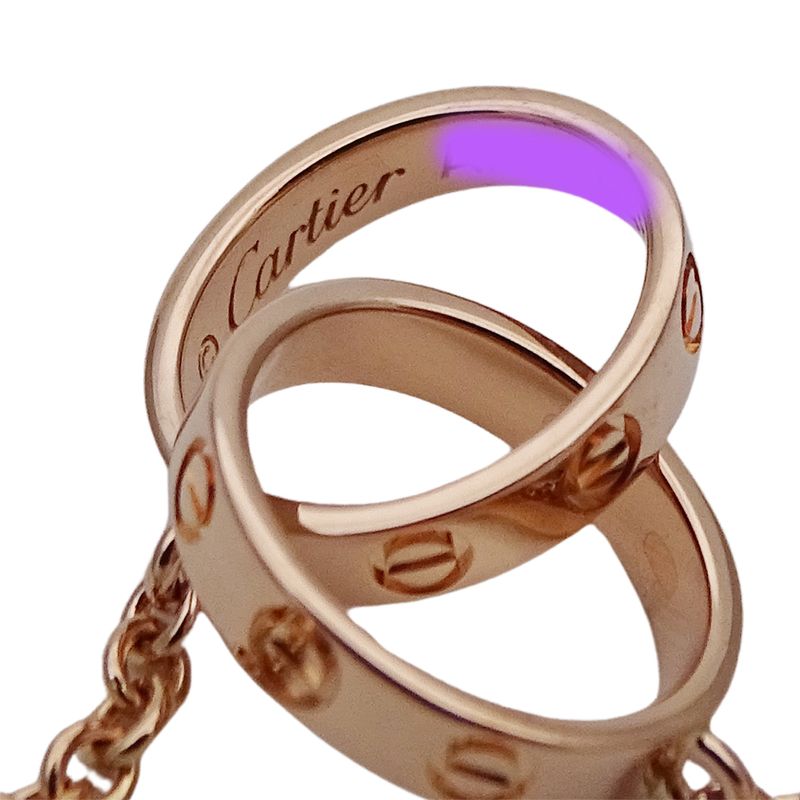 Cartier Bracelet Ladies Brand 750pg Baby Love Pink Gold Jewelry Polished
