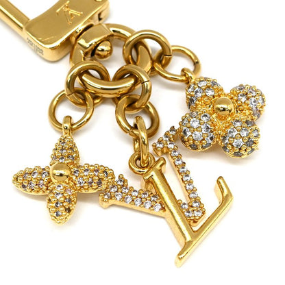 Louis Vuitton Bag Charm Micro Charm LV Iconic GP Strass Gold LV Initials