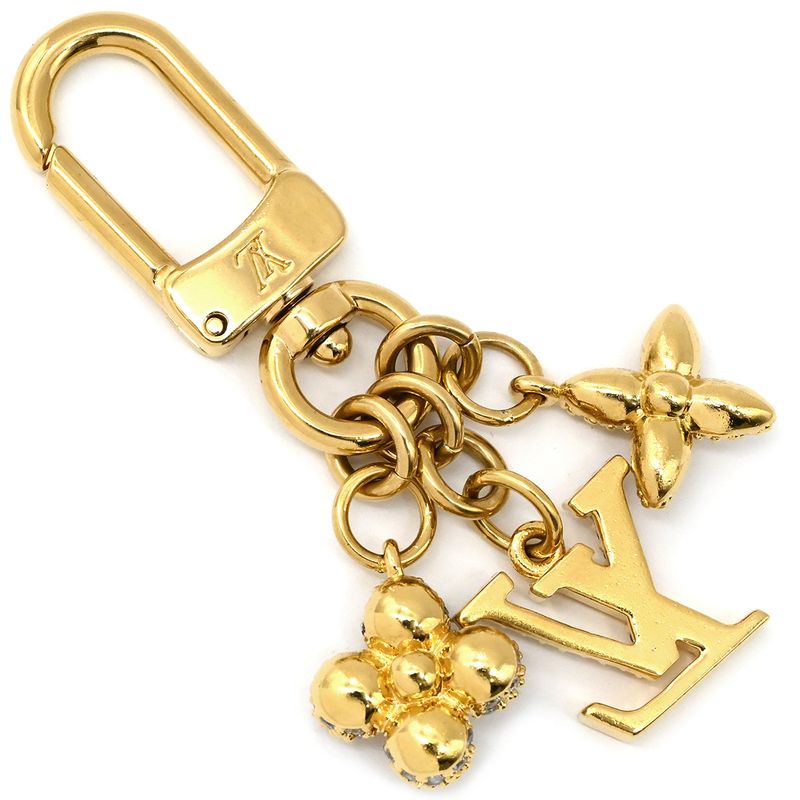 Louis Vuitton Bag Charm Micro Charm LV Iconic GP Strass Gold LV Initials