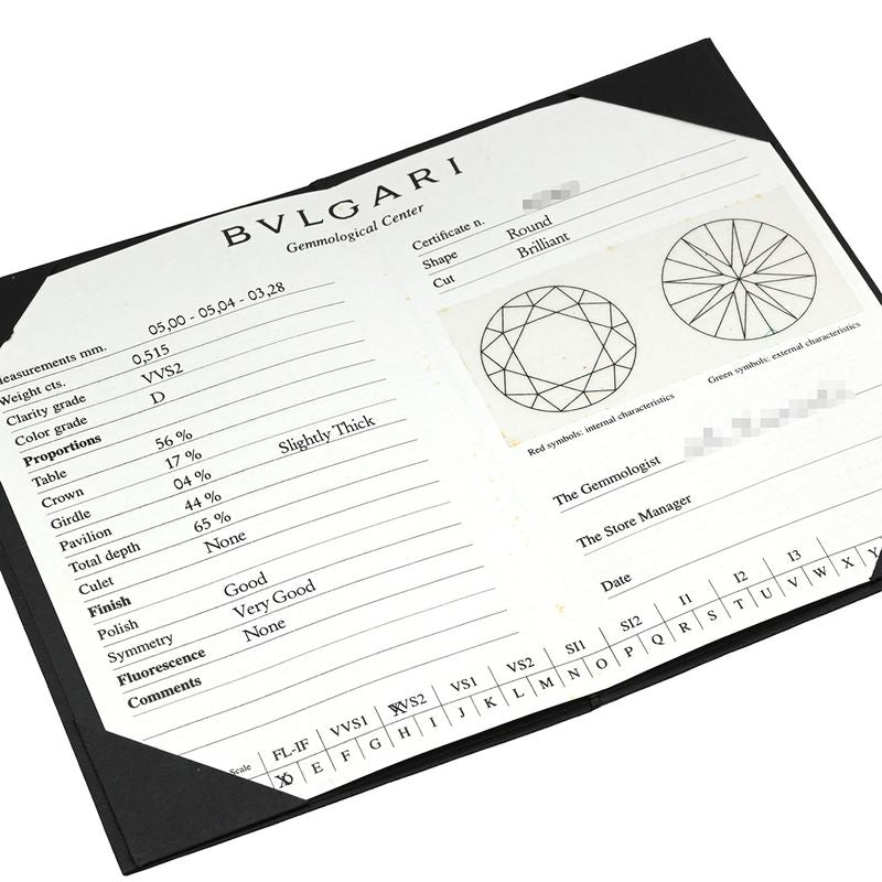 Bvlgari Bvlgari Ring Griffe Solitaire Diamond Ring Pt950 Diamond Platinum