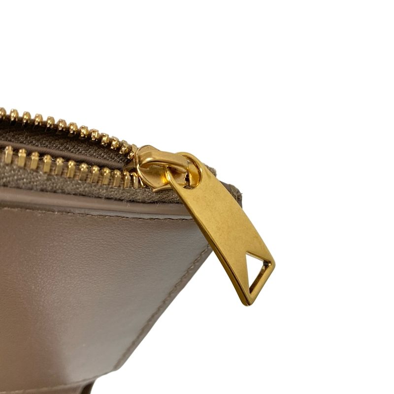 Bottega Veneta Bifold Wallet Cassette Maxi Intrecciato Brown Leather