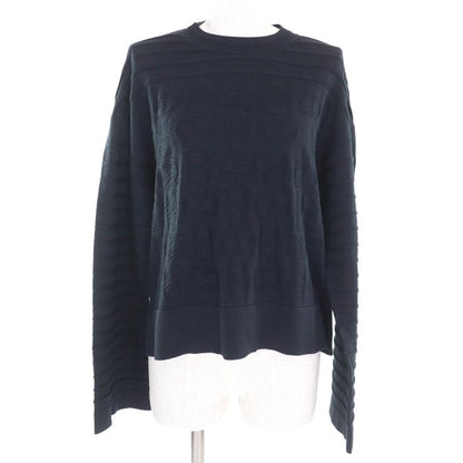 Hermes 23SS 3e2614d3 Silk-blend Chaine D'ancre Crewneck Long Sleeve Knit Black