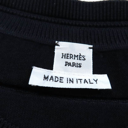 Hermes 23SS 3e2614d3 Silk-blend Chaine D'ancre Crewneck Long Sleeve Knit Black