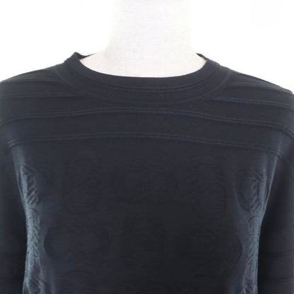 Hermes 23SS 3e2614d3 Silk-blend Chaine D'ancre Crewneck Long Sleeve Knit Black