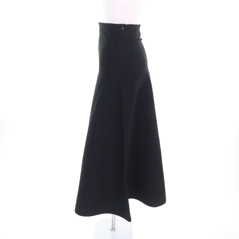 Louis Vuitton 25SS A-line Knit Long Skirt Black S With Hanger Garment Made In