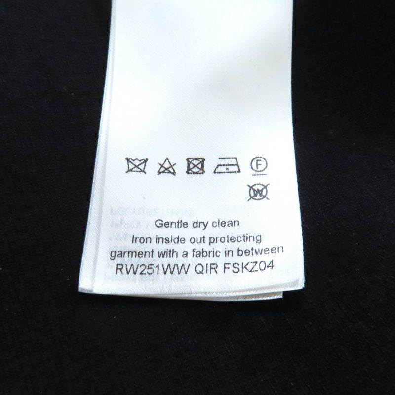 Louis Vuitton 25SS A-line Knit Long Skirt Black S With Hanger Garment Made In