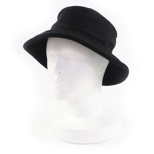 Hermes 100% Cashmere Lined Design Hat Black 56 With Box Made In France Genuine