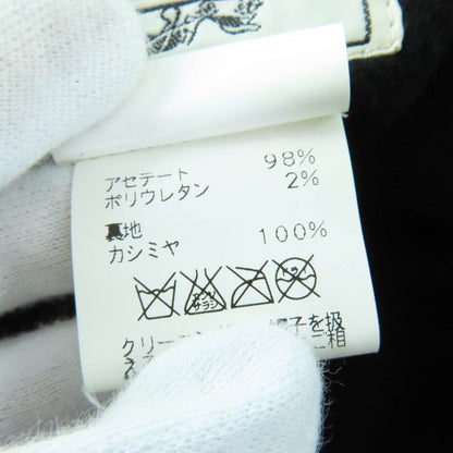 Hermes 100% Cashmere Lined Design Hat Black 56 With Box Made In France Genuine