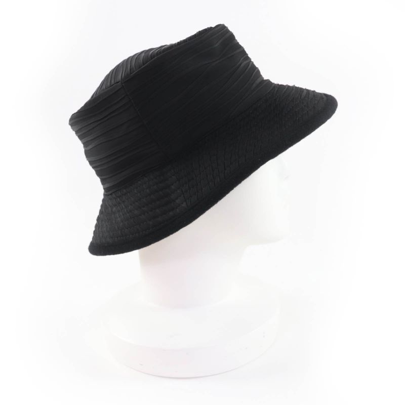 Hermes 100% Cashmere Lined Design Hat Black 56 With Box Made In France Genuine